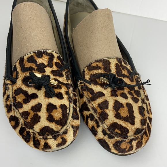 Michael Kors Calf Hair Leopard Loafers 9 1/2 M - Picture 3 of 12